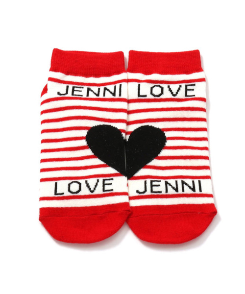 JENNI love（ジェニィラブ）の「ハート柄ショートソックス（ソックス/靴下・キッズ・ブラック/ブルー/レッド・19-21cm/22-24cm）」の3枚目の写真