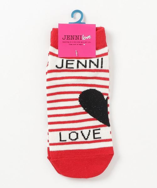 JENNI love（ジェニィラブ）の「ハート柄ショートソックス（ソックス/靴下・キッズ・ブラック/ブルー/レッド・19-21cm/22-24cm）」の6枚目の写真