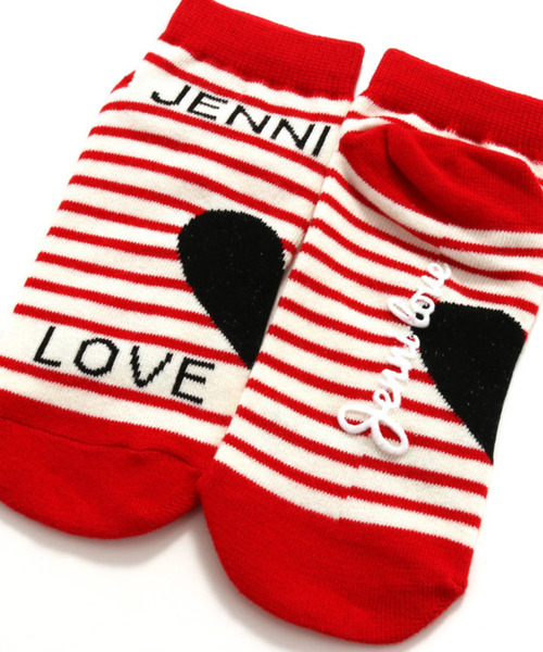 JENNI love（ジェニィラブ）の「ハート柄ショートソックス（ソックス/靴下・キッズ・ブラック/ブルー/レッド・19-21cm/22-24cm）」の8枚目の写真