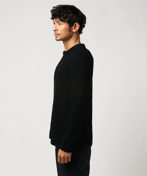 BATONER（バトナー）の「BATONER ハニカムクルーネック（Tシャツ/カットソー・メンズ・ブラック・L）」の2枚目の写真