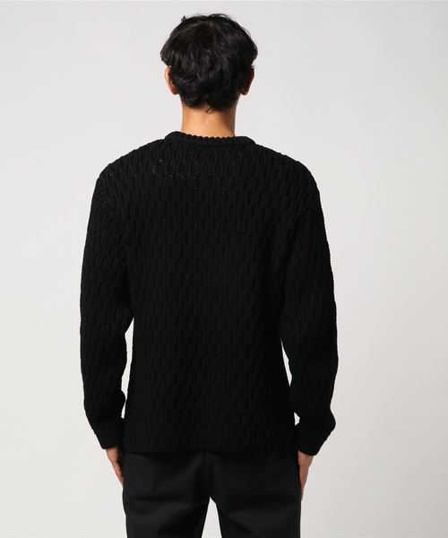 BATONER（バトナー）の「BATONER ハニカムクルーネック（Tシャツ/カットソー・メンズ・ブラック・L）」の3枚目の写真