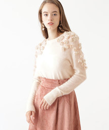 JILL STUART | ◆フロランス花モチーフ付きニット(ニット/セーター)