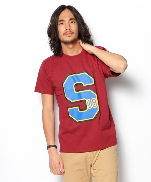 WEGO(ウィゴー)の「WEGO/ビッグアルファベットTee(S)(Tシャツ/カットソー・メンズ・ブラック/ホワイト/ネイビー/ホワイト系その他/ワイン・MEDIUM/LARGE)」の1枚目の写真