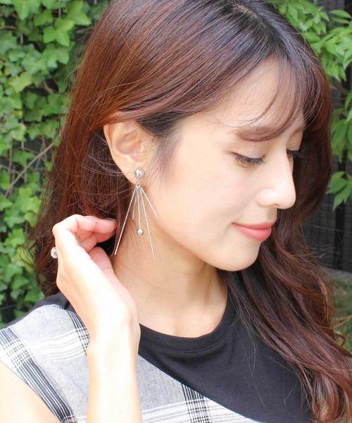 MODE ROBE（モードローブ）の「メタルタッセル ピアス（ピアス（両耳用）・レディース・シルバー/ゴールド・FREE）」の2枚目の写真