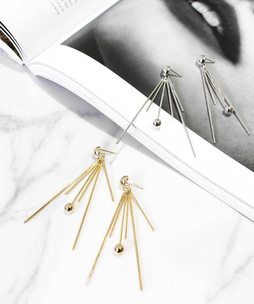 MODE ROBE（モードローブ）の「メタルタッセル ピアス（ピアス（両耳用）・レディース・シルバー/ゴールド・FREE）」の8枚目の写真