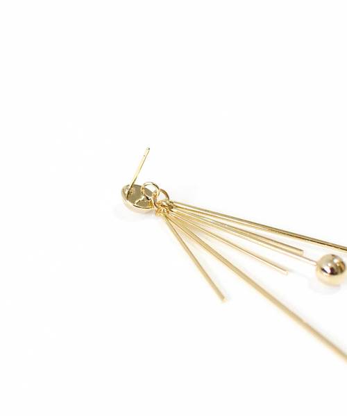 MODE ROBE（モードローブ）の「メタルタッセル ピアス（ピアス（両耳用）・レディース・シルバー/ゴールド・FREE）」の4枚目の写真