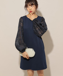 apres jour | 【PARTY】チェックスリーブワンピース【ZOZOTOWN限定アイテム】(ワンピース)