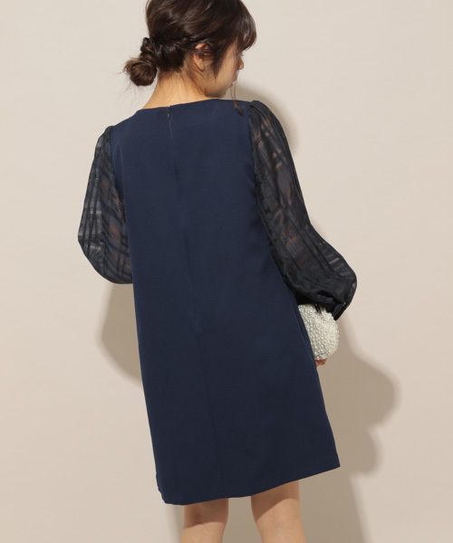 apres jour（アプレジュール）の「【PARTY】チェックスリーブワンピース【ZOZOTOWN限定アイテム】（ワンピース・レディース・ネイビー/ブラック・フリー）」の10枚目の写真