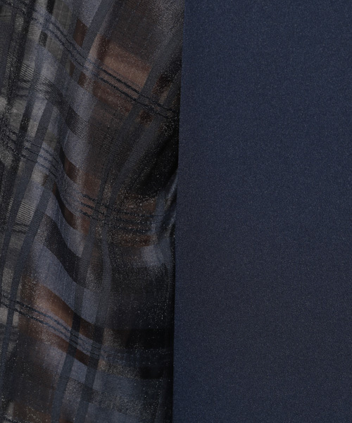 apres jour（アプレジュール）の「【PARTY】チェックスリーブワンピース【ZOZOTOWN限定アイテム】（ワンピース・レディース・ネイビー/ブラック・フリー）」の5枚目の写真