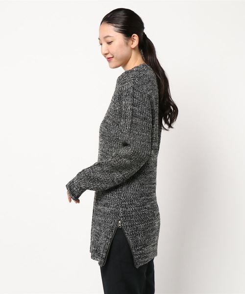 Bling Leads（ブリングリーズ）の「【Bl】【Bling Leads】ロングニット（ニット/セーター・レディース・アイボリー/グレー/カーキ/ブラック/ベージュ/パープル・MEDIUM/LARGE）」の8枚目の写真