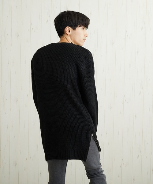 Bling Leads（ブリングリーズ）の「【Bl】【Bling Leads】ロングニット（ニット/セーター・レディース・アイボリー/グレー/カーキ/ブラック/ベージュ/パープル・MEDIUM/LARGE）」の15枚目の写真