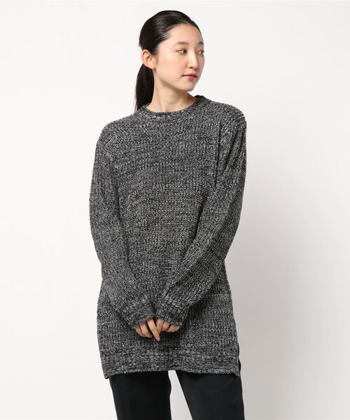 Bling Leads（ブリングリーズ）の「【Bl】【Bling Leads】ロングニット（ニット/セーター・レディース・アイボリー/グレー/カーキ/ブラック/ベージュ/パープル・MEDIUM/LARGE）」の18枚目の写真