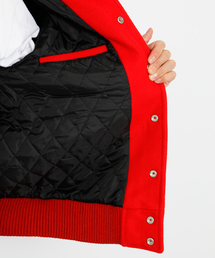 XLARGE×FAT 袖レザースタジャン X31221-JK01(XL) XLARGE×FAT 袖レザースタジャン X31221-JK01(XL)