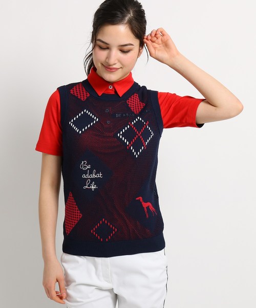 セール メッシュニットベスト レディース ベスト Adabat アダバット のファッション通販 Zozotown