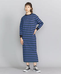 BEAUTY&YOUTH UNITED ARROWS | BY マルチボーダー8分袖カットソーワンピース ◆(ワンピース)