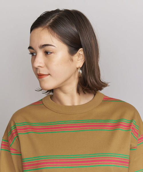 BEAUTY&YOUTH UNITED ARROWS(ビューティーアンドユースユナイテッドアローズ)の「BY マルチボーダー8分袖カットソーワンピース ◆(ワンピース・レディース・ロイヤルブルー/ベージュ・FREE)」の3枚目の写真