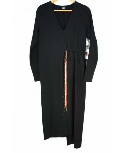 ブランド古着 Vネック ベルト付き マキシ丈 ワンピース Zara ザラ のファッション通販 Zozoused