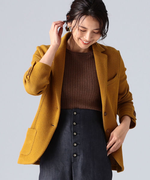 EFFE BEAMS(エッフェビームス)の「CIRCOLO1901 / ウール テーラードジャケット(テーラードジャケット)」|イエロー