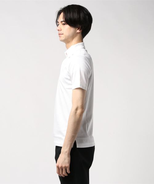 DESIGNWORKS（デザインワークス）の「ワンピースカラースムースポロ（Tシャツ/カットソー・メンズ・ホワイト/ダークネイビー・46/48/50）」の3枚目の写真