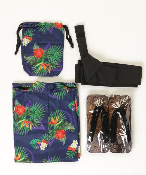 MinoriTY（マイノリティ）の「【 4点セット】総柄浴衣+下駄+帯+巾着（浴衣・メンズ・その他/その他2/その他3/その他4・M/L）」の4枚目の写真