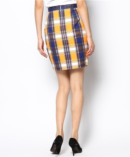 FREE'S SHOP（フリーズショップ）の「チェックスカート（スカート・レディース・ブルー/オレンジ・SMALL/MEDIUM）」の4枚目の写真