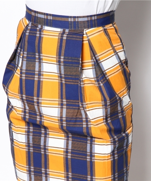 FREE'S SHOP（フリーズショップ）の「チェックスカート（スカート・レディース・ブルー/オレンジ・SMALL/MEDIUM）」の6枚目の写真