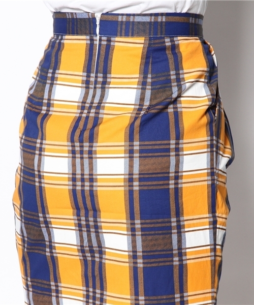 FREE'S SHOP（フリーズショップ）の「チェックスカート（スカート・レディース・ブルー/オレンジ・SMALL/MEDIUM）」の7枚目の写真