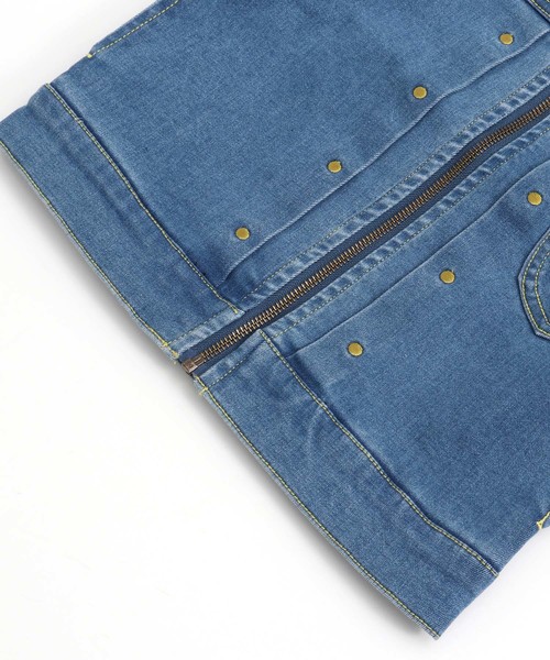 MAKE YOUR DAY（メイクユアデイ）の「ノーカラーＧジャン■80～140cm（デニムジャケット・キッズ・ブルー/ネイビー・90/100/110/120/130/140/80）」の10枚目の写真