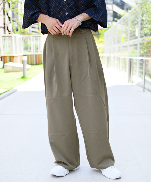 kutir（クティール）の「1タック切り替えワイドパンツ（その他パンツ・メンズ・ブラック/ベージュ/ボルドー・SMALL/MEDIUM/LARGE）」の15枚目の写真