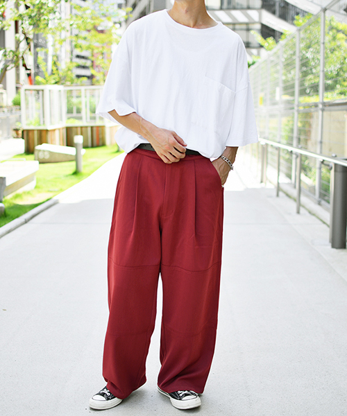 kutir（クティール）の「1タック切り替えワイドパンツ（その他パンツ・メンズ・ブラック/ベージュ/ボルドー・SMALL/MEDIUM/LARGE）」の18枚目の写真