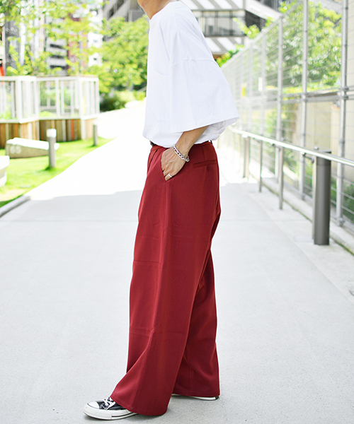 kutir（クティール）の「1タック切り替えワイドパンツ（その他パンツ・メンズ・ブラック/ベージュ/ボルドー・SMALL/MEDIUM/LARGE）」の19枚目の写真