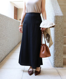 andme（アンドミー）の「リネンブレンドロングフレアスカート（スカート）」