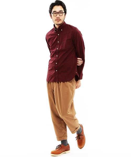 BEAMS PLUS（ビームスプラス）の「◎BEAMS PLUS  / オックス ギンガムチェックシャツ（シャツ/ブラウス・メンズ・ホワイト系その他/グリーン系その他/レッド系その他・MEDIUM/SMALL/X-LARGE/LARGE/XX-LARGE）」の10枚目の写真