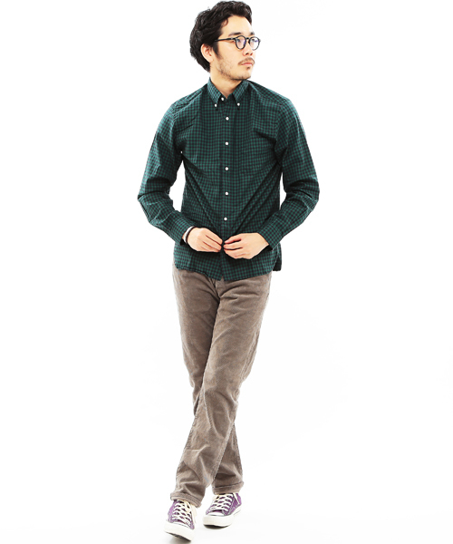 BEAMS PLUS（ビームスプラス）の「◎BEAMS PLUS  / オックス ギンガムチェックシャツ（シャツ/ブラウス・メンズ・ホワイト系その他/グリーン系その他/レッド系その他・MEDIUM/SMALL/X-LARGE/LARGE/XX-LARGE）」の9枚目の写真