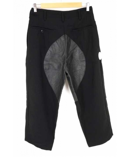 ブランド古着】96AW レザー切替スラックス（スラックス）｜Yohji 