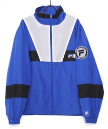 【FILA/フィラ】バックプリント スタンドジャケット/ナイロンジャケット/ビッグシルエット/切替
