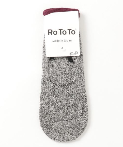 RoToTo(ロトト)の「Rototo/ロトト LOW GAUGE LINEN FOOT COVER(ソックス/靴下)」|ホワイト×ブラック