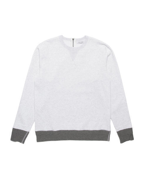 ID DAILYWEAR（アイディーデイリーウェア）の「◎ID DAILYWEAR / 別注 クルーネック スウェット（スウェット・メンズ・ホワイト/チャコールグレー・SMALL/LARGE/MEDIUM/X-LARGE）」の3枚目の写真