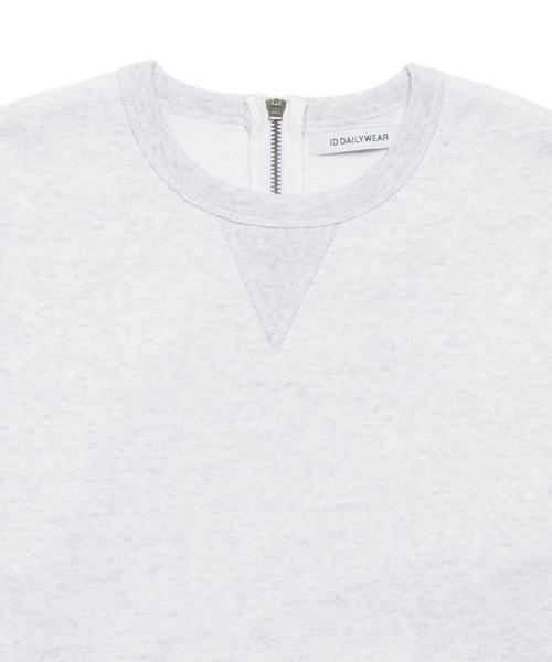 ID DAILYWEAR（アイディーデイリーウェア）の「◎ID DAILYWEAR / 別注 クルーネック スウェット（スウェット・メンズ・ホワイト/チャコールグレー・SMALL/LARGE/MEDIUM/X-LARGE）」の4枚目の写真