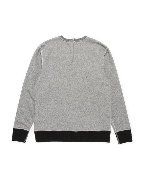 ID DAILYWEAR（アイディーデイリーウェア）の「◎ID DAILYWEAR / 別注 クルーネック スウェット（スウェット・メンズ・ホワイト/チャコールグレー・SMALL/LARGE/MEDIUM/X-LARGE）」の9枚目の写真