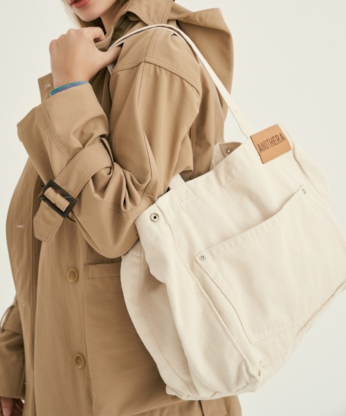 Anothera（アナザーエー）の「『Anothera』Cotton Big Shoulder Bag / アナザーエー コットン ビッグ