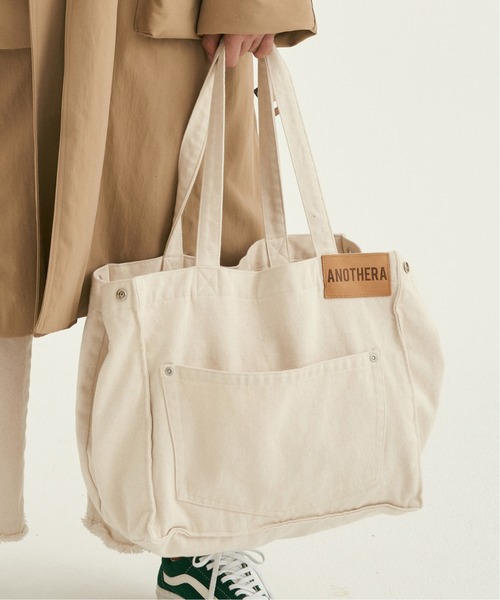 Anothera（アナザーエー）の「『Anothera』Cotton Big Shoulder Bag / アナザーエー コットン ビッグ