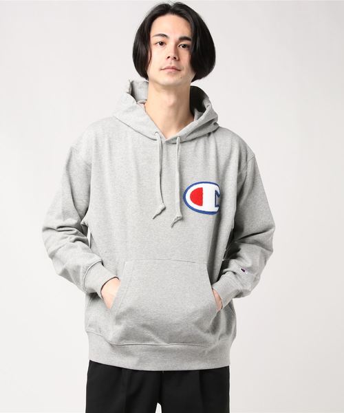 Champion(チャンピオン)の「Champion PULLOVER HOODED SWEATDHIRT(スウェット)」|グレー