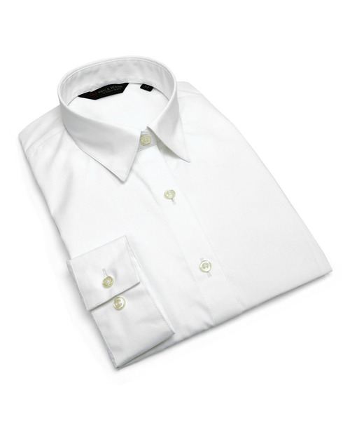 TOKYO SHIRTS(トウキョウシャツ)の「形態安定ノーアイロン レギュラー衿 白無地ベーシック 長袖ビジネスワイシャツ(ビジネスシャツ・レディース・ホワイト・S/M/L/LL/XL/XS)」の1枚目の写真