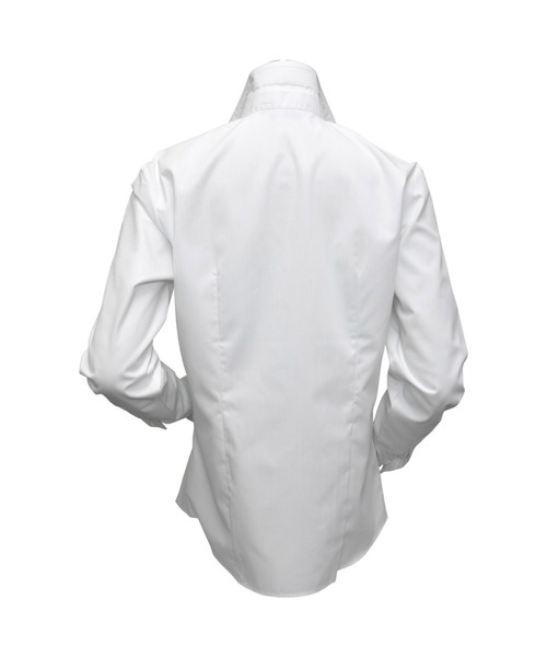 TOKYO SHIRTS(トウキョウシャツ)の「形態安定ノーアイロン レギュラー衿 白無地ベーシック 長袖ビジネスワイシャツ(ビジネスシャツ・レディース・ホワイト・S/M/L/LL/XL/XS)」の6枚目の写真