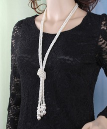 Lace Ladies（レースレディース）の「二連イミテーションパールロングネックレス（ネックレス）」