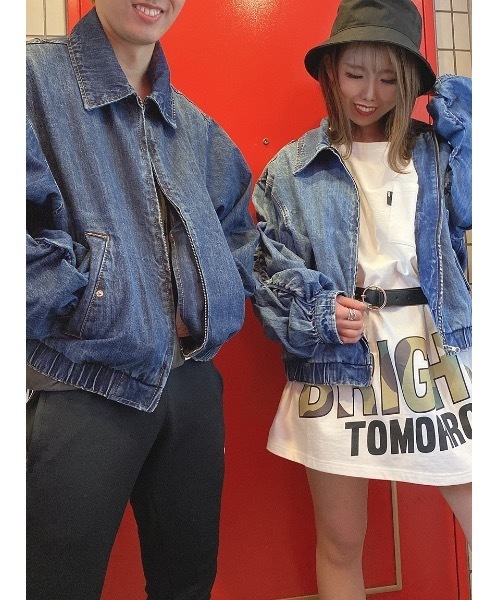 one way（ワンウェイ）の「ボリューム袖デニムJK（デニムジャケット・レディース・ライトブルー/ダークブルー・FREE）」の9枚目の写真