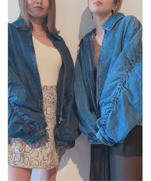 one way（ワンウェイ）の「ボリューム袖デニムJK（デニムジャケット・レディース・ライトブルー/ダークブルー・FREE）」の14枚目の写真