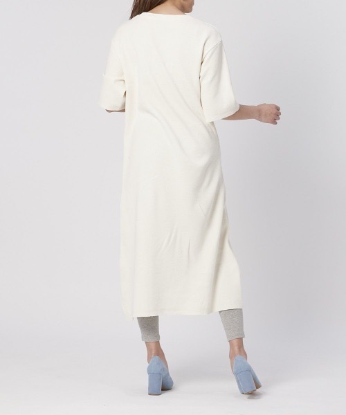 Ocean Pacific（オーシャンパシフィック）の「【OP/オーピー】レディーススリットワンピース / ワッフル 半袖 スリット ロングワンピース（ワンピース・レディース・ベージュ/ネイビー/ピンク/アイボリー・MEDIUM/LARGE）」の6枚目の写真