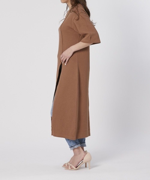 Ocean Pacific（オーシャンパシフィック）の「【OP/オーピー】レディーススリットワンピース / ワッフル 半袖 スリット ロングワンピース（ワンピース・レディース・ベージュ/ネイビー/ピンク/アイボリー・MEDIUM/LARGE）」の8枚目の写真